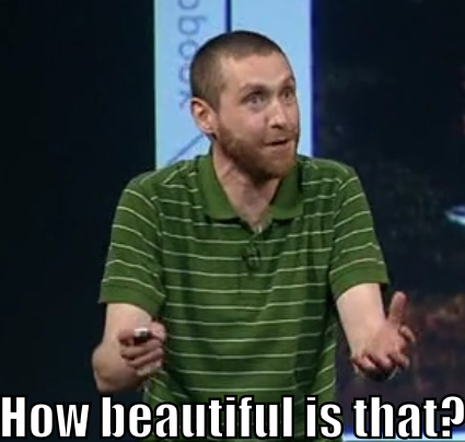 Dave Gorman asks, "How beautiful is that?"